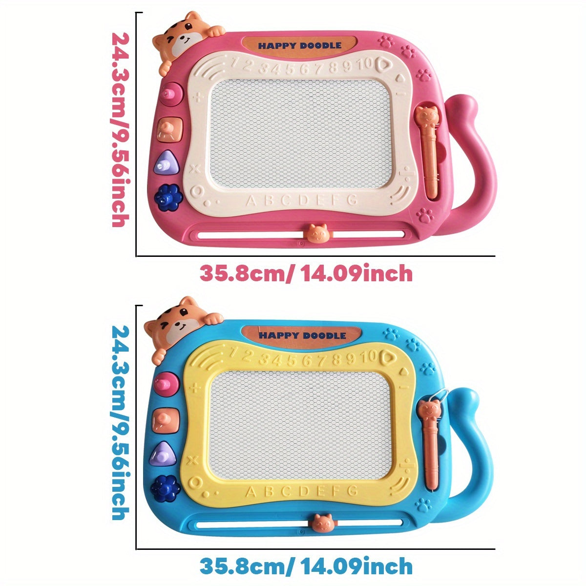 Magnetic Drawing Board Toddler Toys Sketch Doodle Pad w/ 4 Stamps