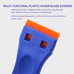 Plastic Razor Blade Scraper for Removing Labels from Glass