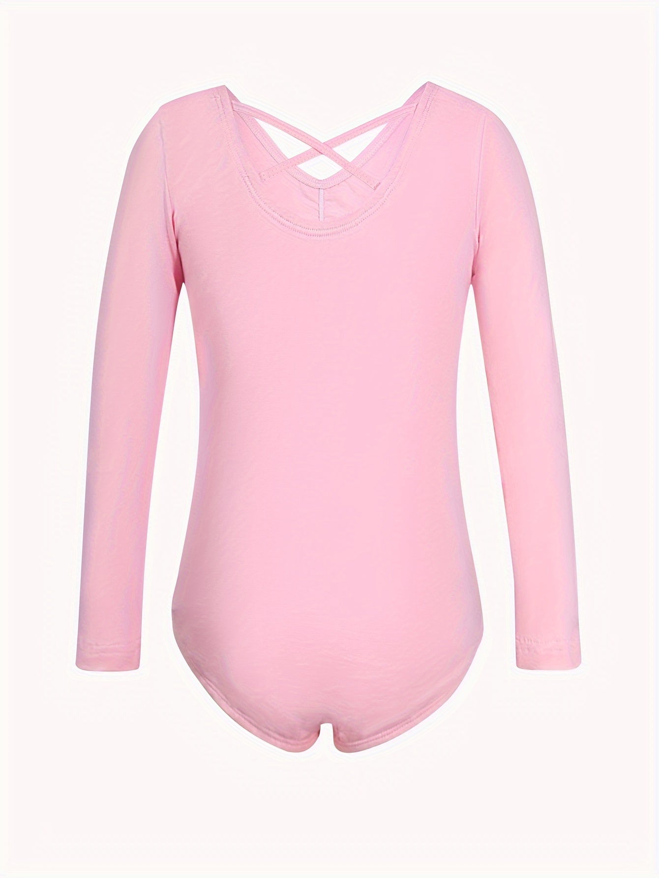 Girls 95 Cotton Solid Long Sleeve Ballet Leotard Comfy Dance Suit