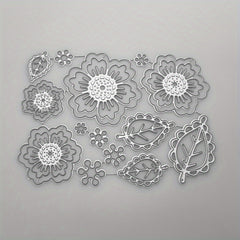 Flowers and Leaves Metal Cutting Dies for DIY Crafts