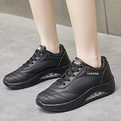 Air Cushion Faux Leather Running Shoes
