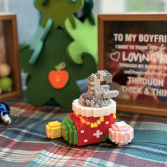 Holiday Mini Building Blocks Set with Santa, Snowman, Reindeer & More