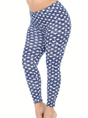 Star Print High Rise Leggings