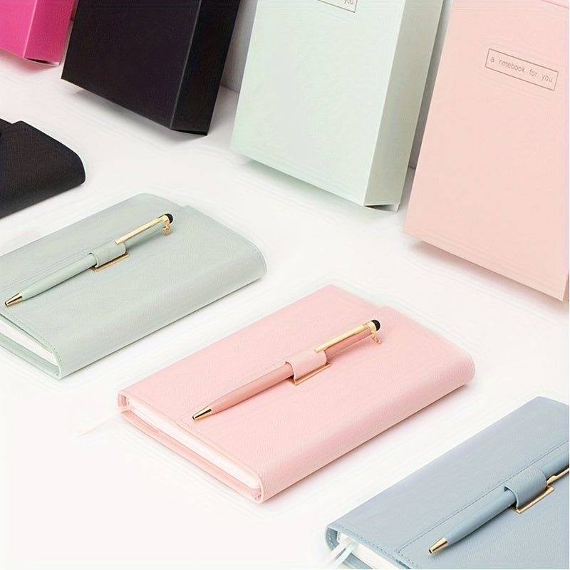 Macaron Notepad Set with Pen - A5 Trifold Notebook
