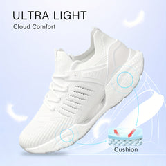 Women's Breathable Non Slip Sports Shoes Lace Up Athletic Sneakers