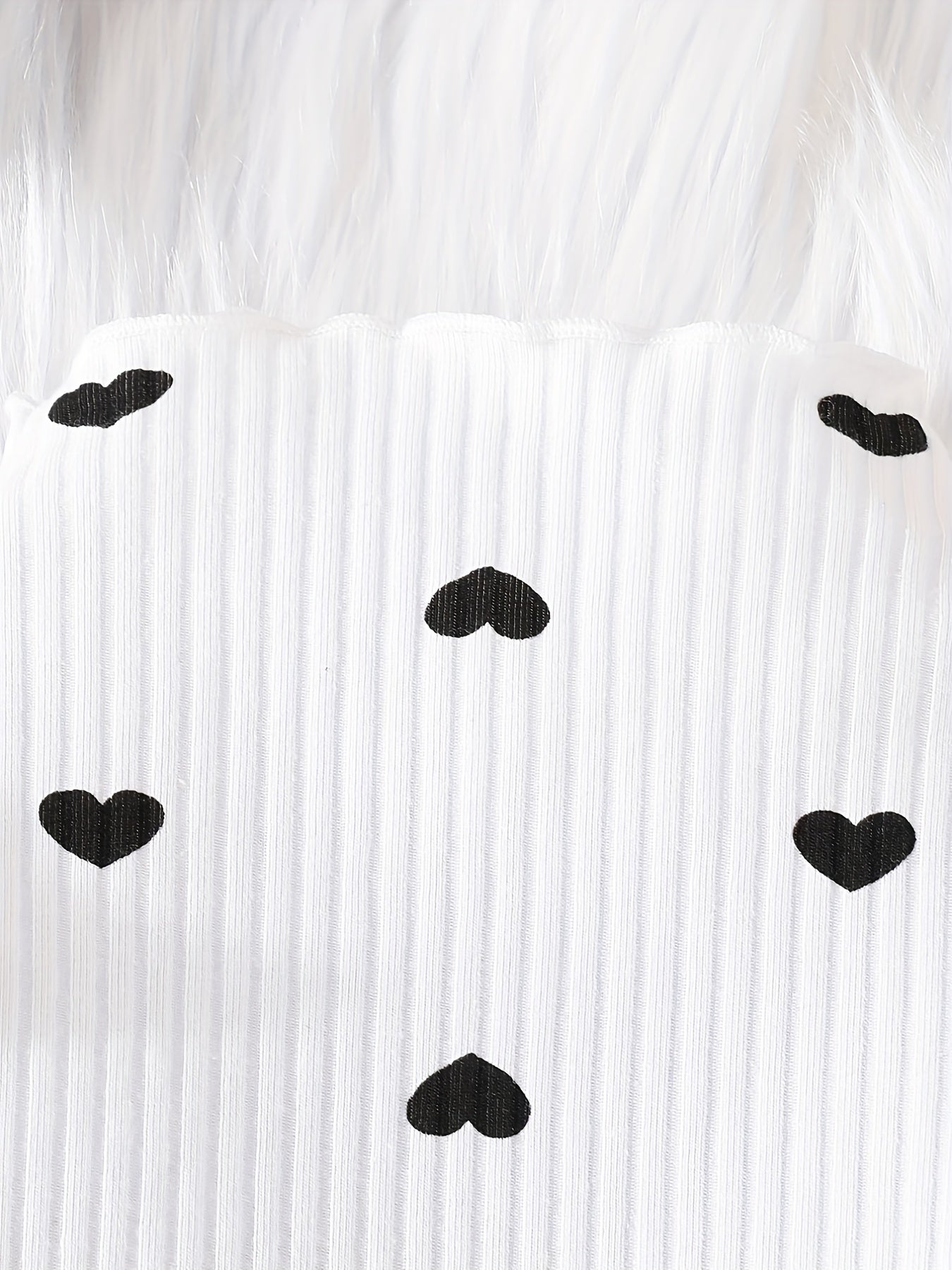 Baby Girls Love Heart Print Top Trousers Set