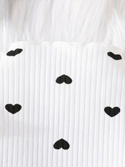 Baby Girls Love Heart Print Top Trousers Set