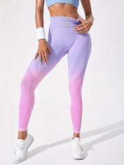 Gradient High Waist Yoga Leggings Fitness Pants