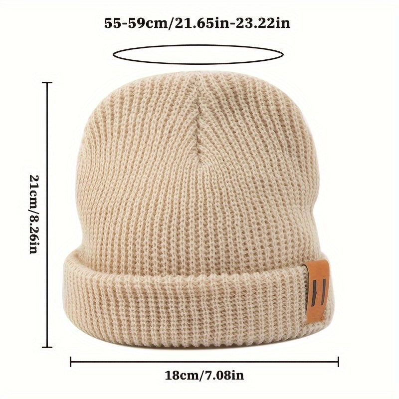 Men's Knitted Winter Beanie Hat Outdoor Coldproof Ski Cycling Hat