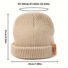 Men's Knitted Winter Beanie Hat Outdoor Coldproof Ski Cycling Hat