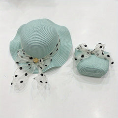 Girls Sun Protection Hat & Crossbody Bag Set
