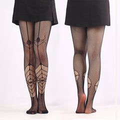 Spider Web Pattern Fishnet Tights Stockings For Women