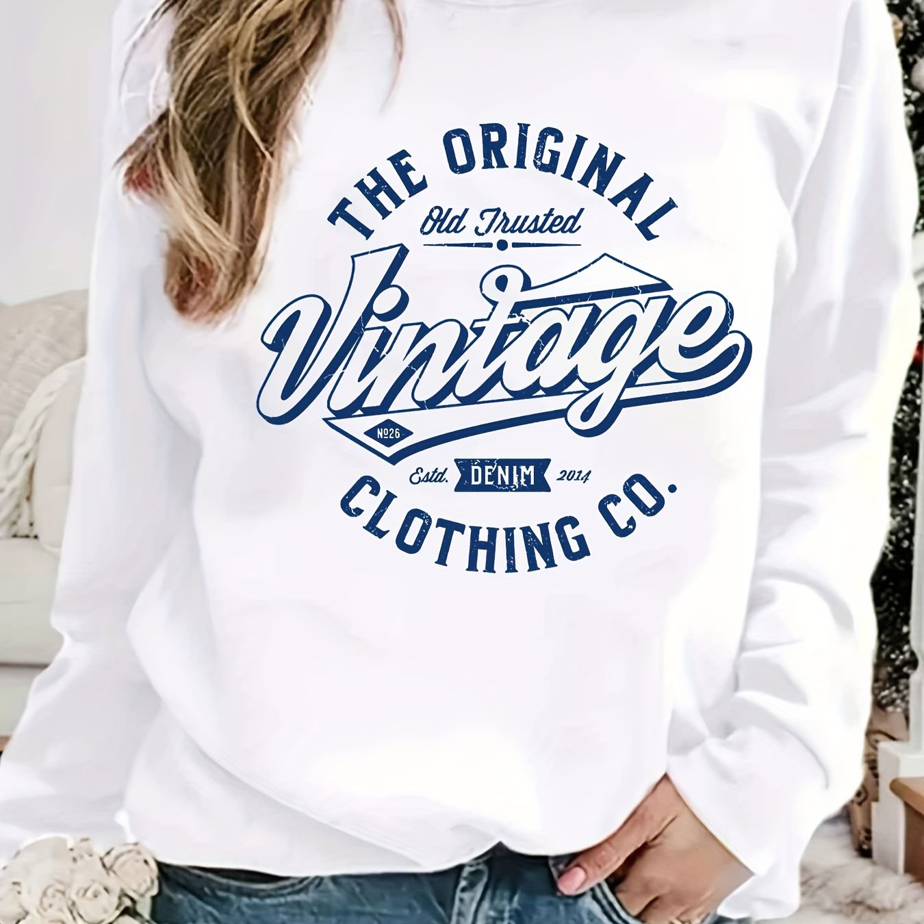 Letter Print Sweatshirt Casual Long Sleeve Crew Neck Sweatshirt