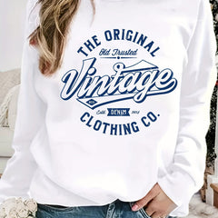 Letter Print Sweatshirt Casual Long Sleeve Crew Neck Sweatshirt