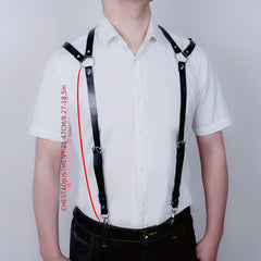 Men's Handsome Bib Pants Punk Business Shirt Straps