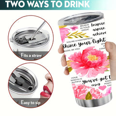 20oz Stainless Steel Insulated Tumbler Coffee Cup - Keeps Beverage Cold & Hot