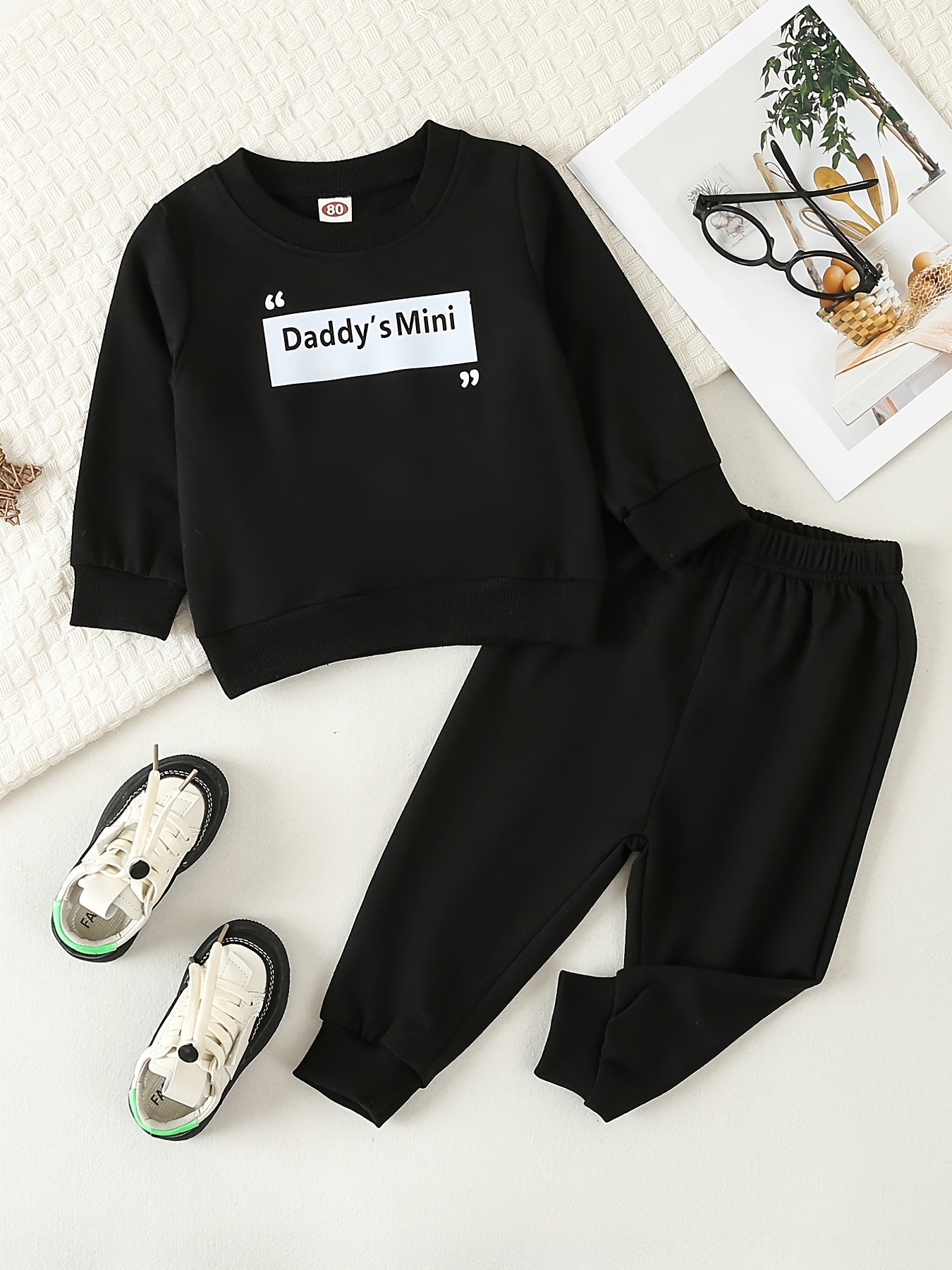 Baby Toddler Boys Sweatshirt Sweatpants Set DADDY'S MINI Print
