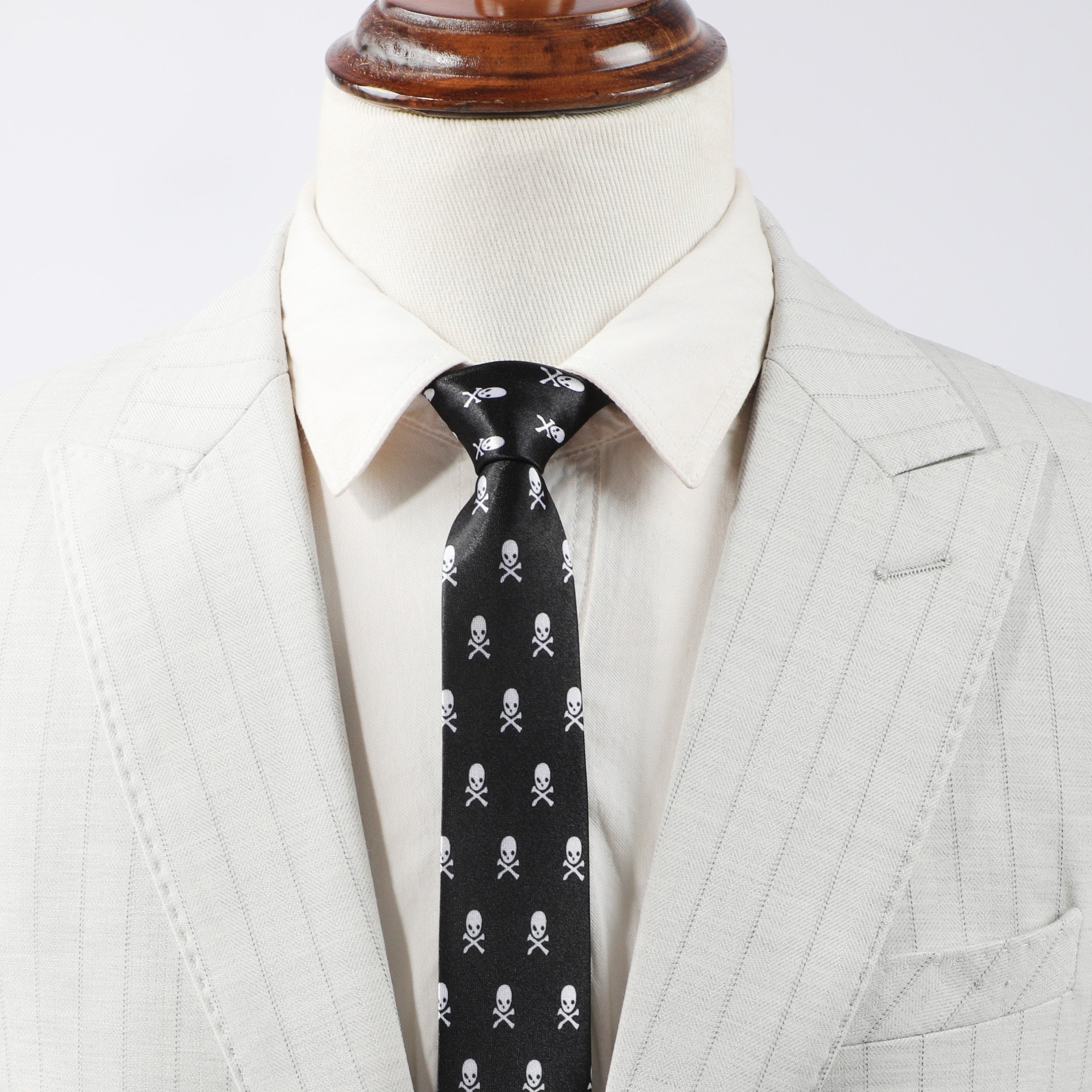 Classic Skull Pattern Tie For Men
