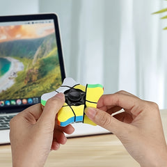 SENGSO 2 in 1 Speed Puzzle Spinner Toy 1x3x3 Magic Cube ABS Handheld Fidget Toy
