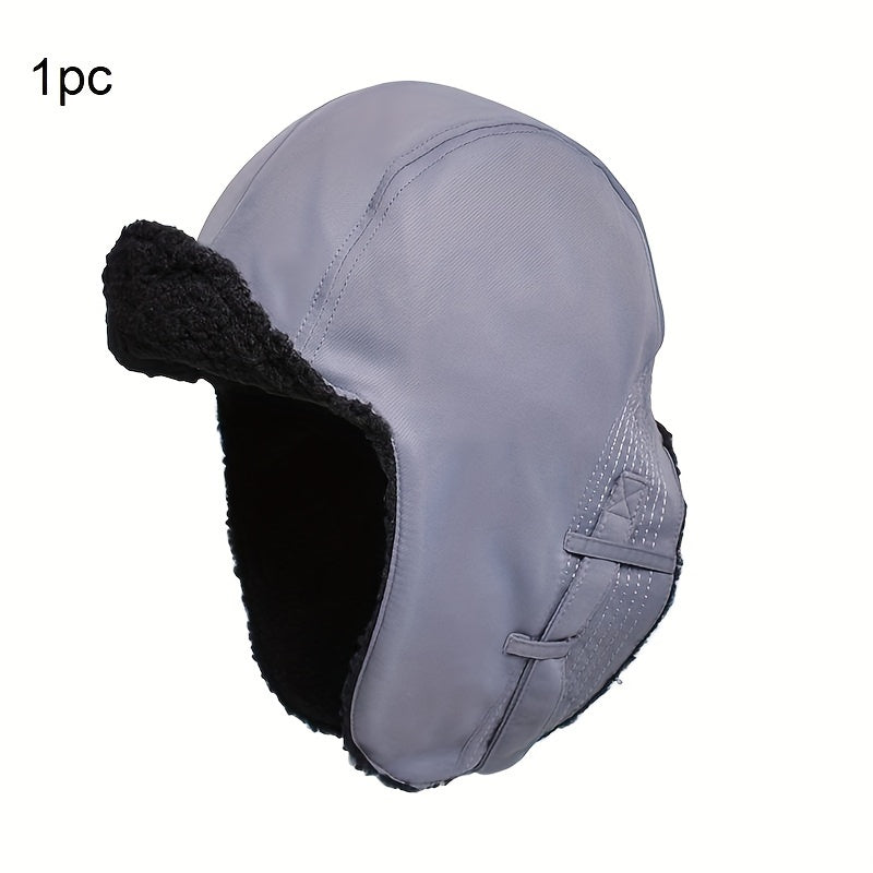 Winter Trapper Hat Thickened Velvet for Men & Women Outdoor Ski Hat
