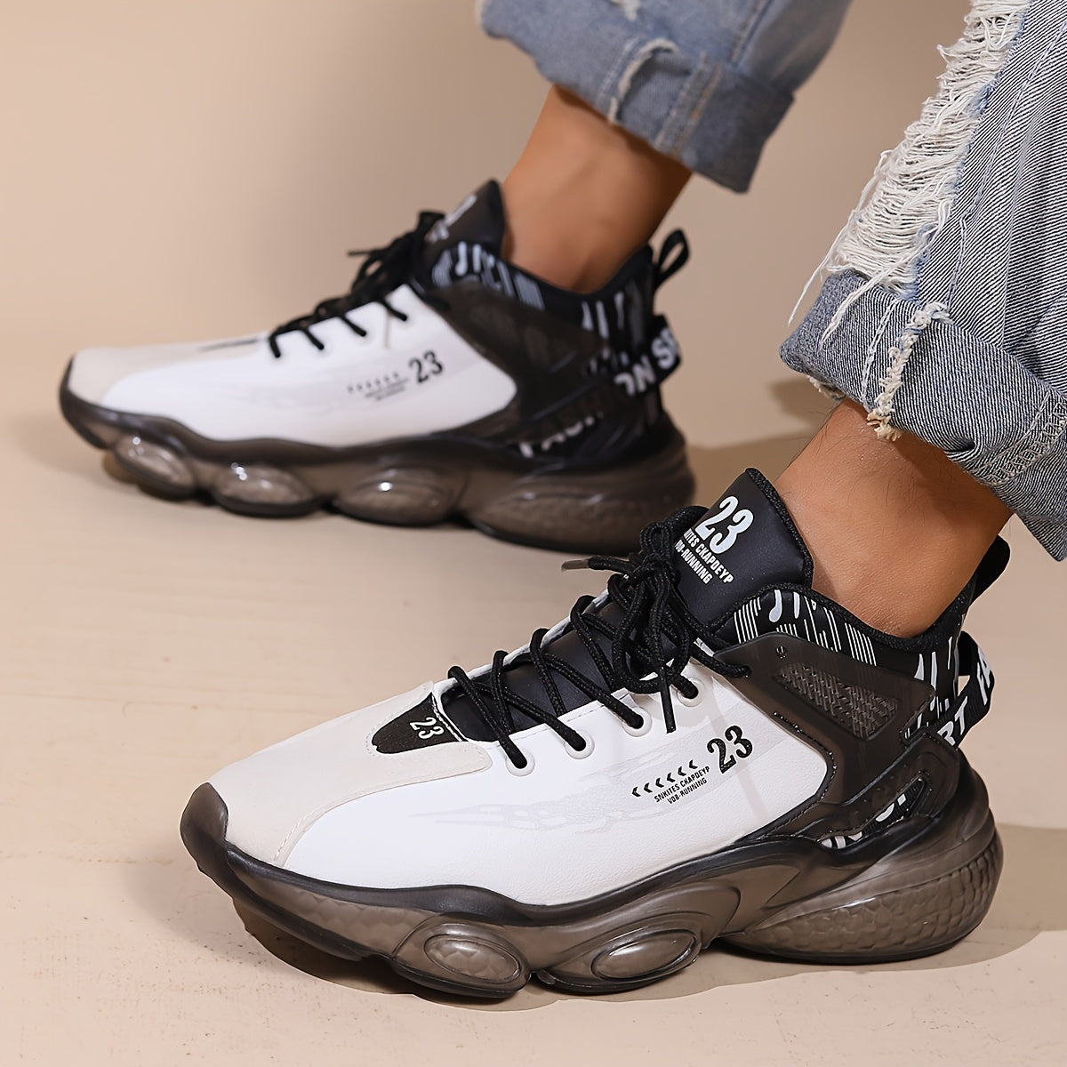 Men's Air Cushion Basketball Shoes for Outdoor Sports & Running