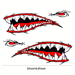 Reflective Shark Teeth Sticker Waterproof DIY Graphics Accessory