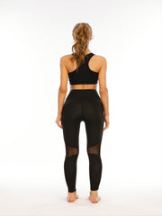 High Stretch Yoga Pants Mesh Stitching Leggings