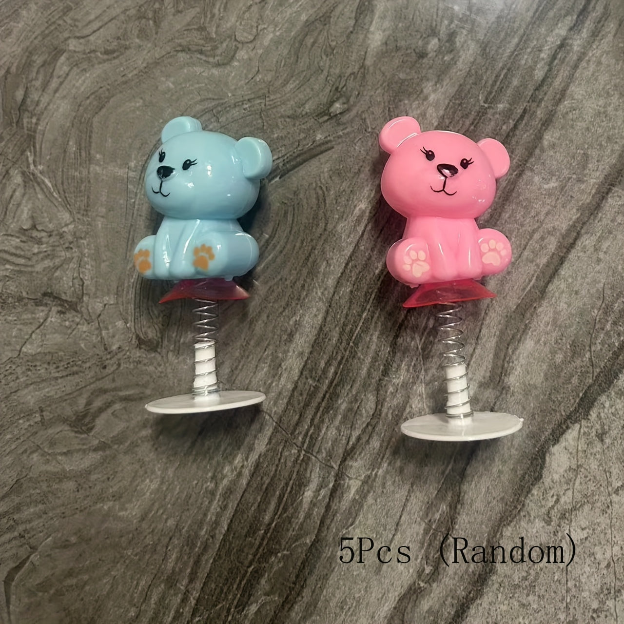 5pcs Press Bouncing Bear Toy Creative Bear Ornaments Birthday Event Party Favors