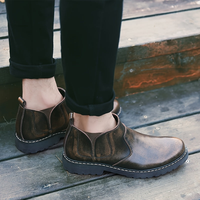 Men's Chelsea Boots Casual Walking Shoes Preppy Style