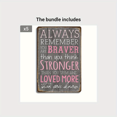 Inspirational Women's Board Metal Tin Sign Home Restaurant Bar Cafe Decor
