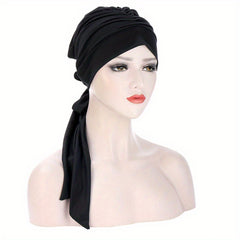 Ruched Head Wrap Casual Elastic Turban Cap Beanies Lightweight