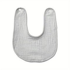 Baby Absorbent Bib U-shaped Cotton Feeding Bib