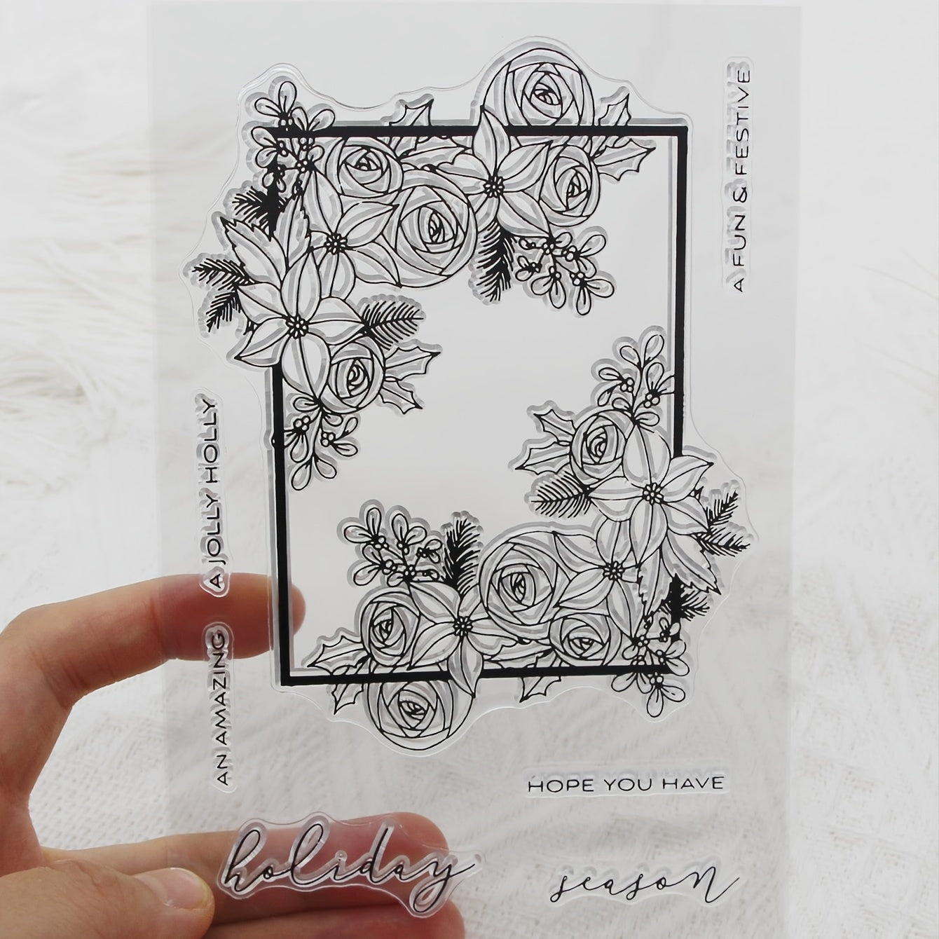 Flower Silicone Stamp For Card Making DIY Gift