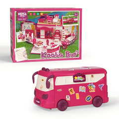 Portable Camping Car Toy Set Bus Toy Including Kitchen Bedroom Bathroom