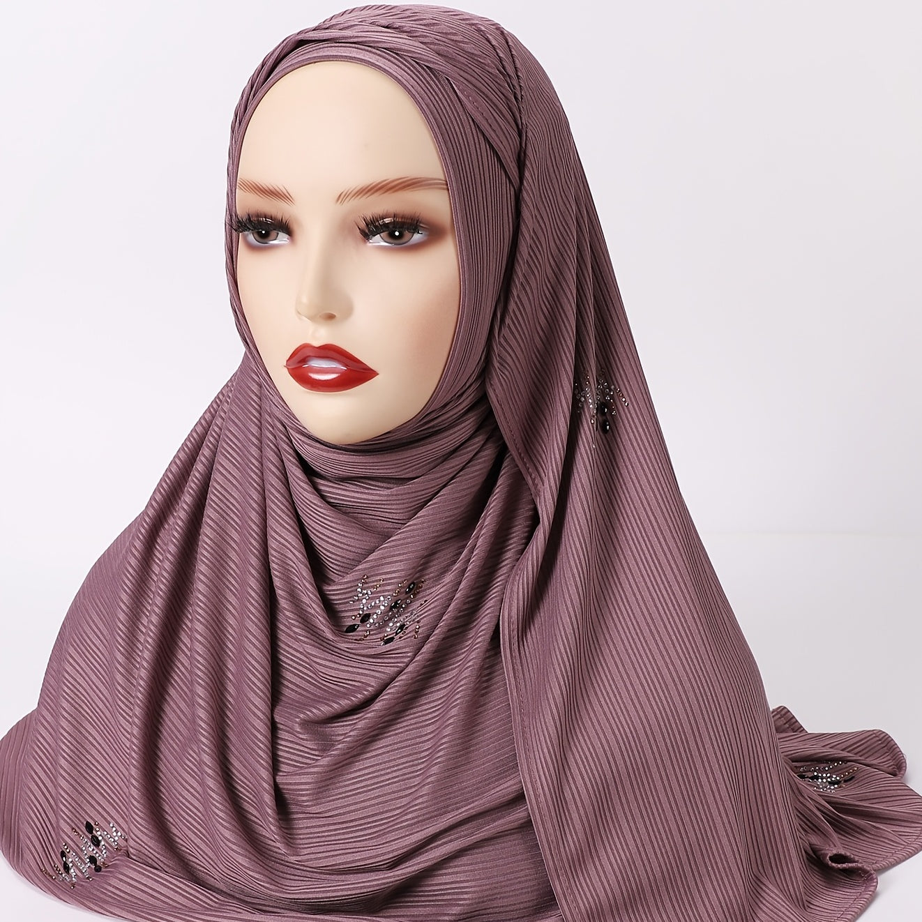 Striped Turban Wrap Head Scarf Hair Accessories for Women