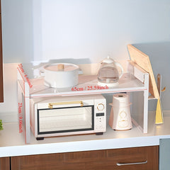 Expandable Storage Racks for Kitchen Bathroom Pantry Countertops
