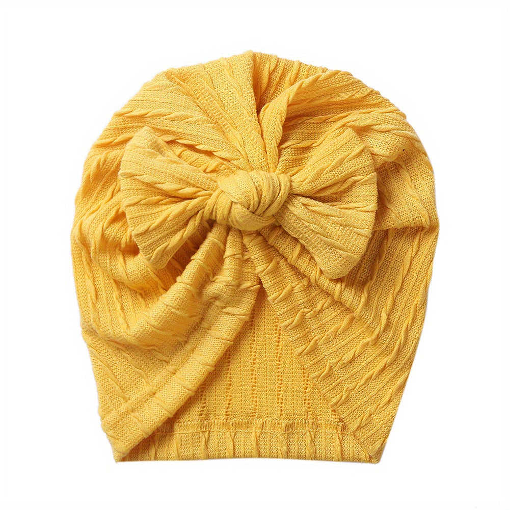 Baby Bow Pullover Hat Knitted Twist Braid Indian Hat