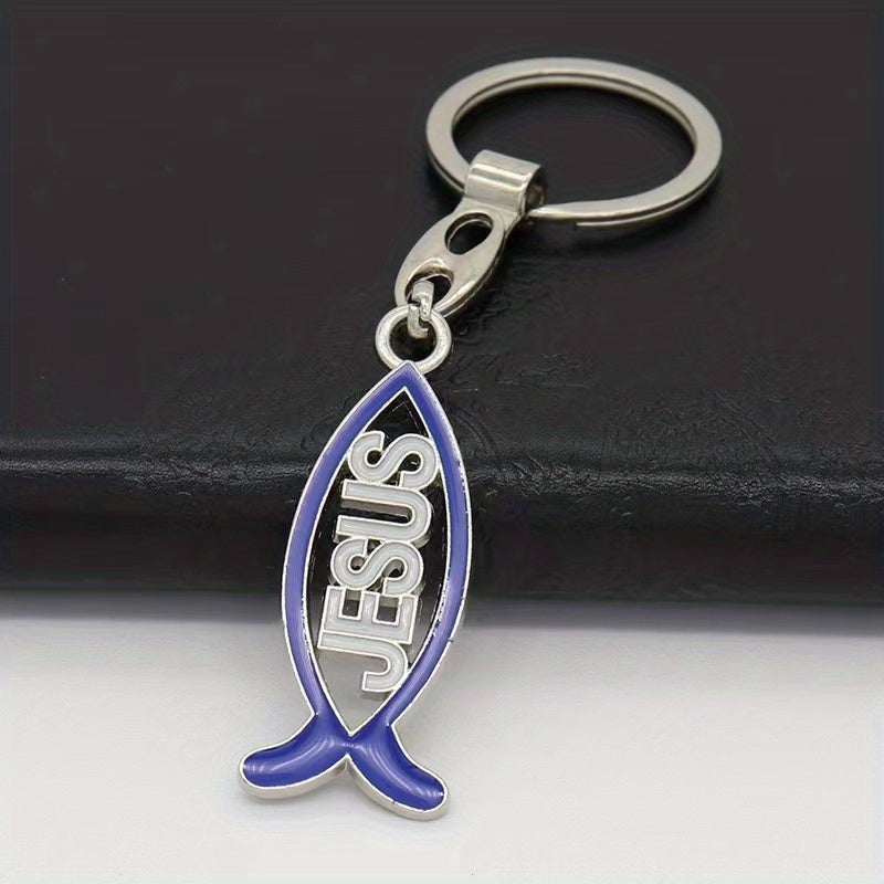 Fish Shape Charm Keychain Stainless Steel Key Ring