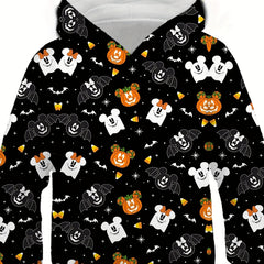 Stylish Halloween Pumpkin 3D Print Hooded Sweatshirt for Kids