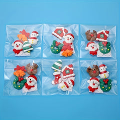 Winter Themed 3D Resin Stickers - Snowmen Reindeer - DIY Phone Cases & Bottles