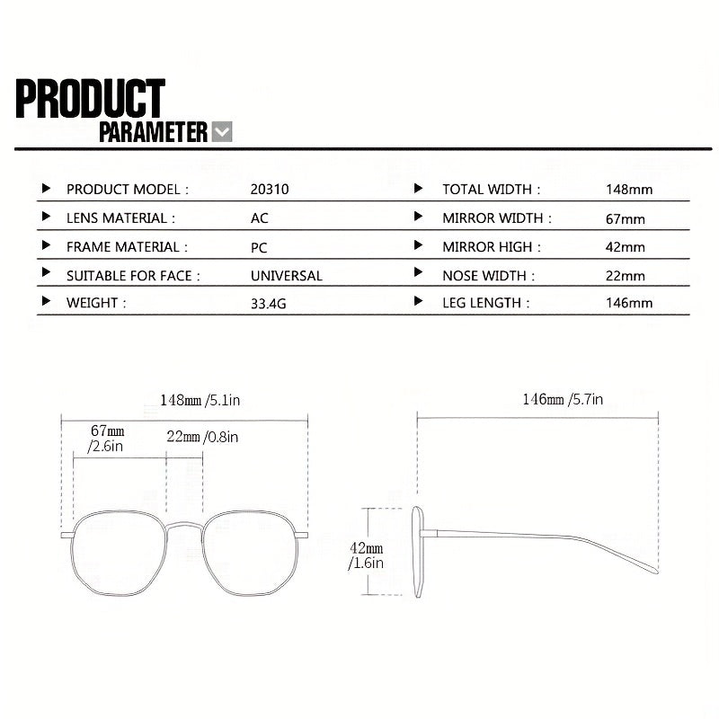 Men's Cat's Eye Shape Sunglasses UV400 Outdoor Glasses