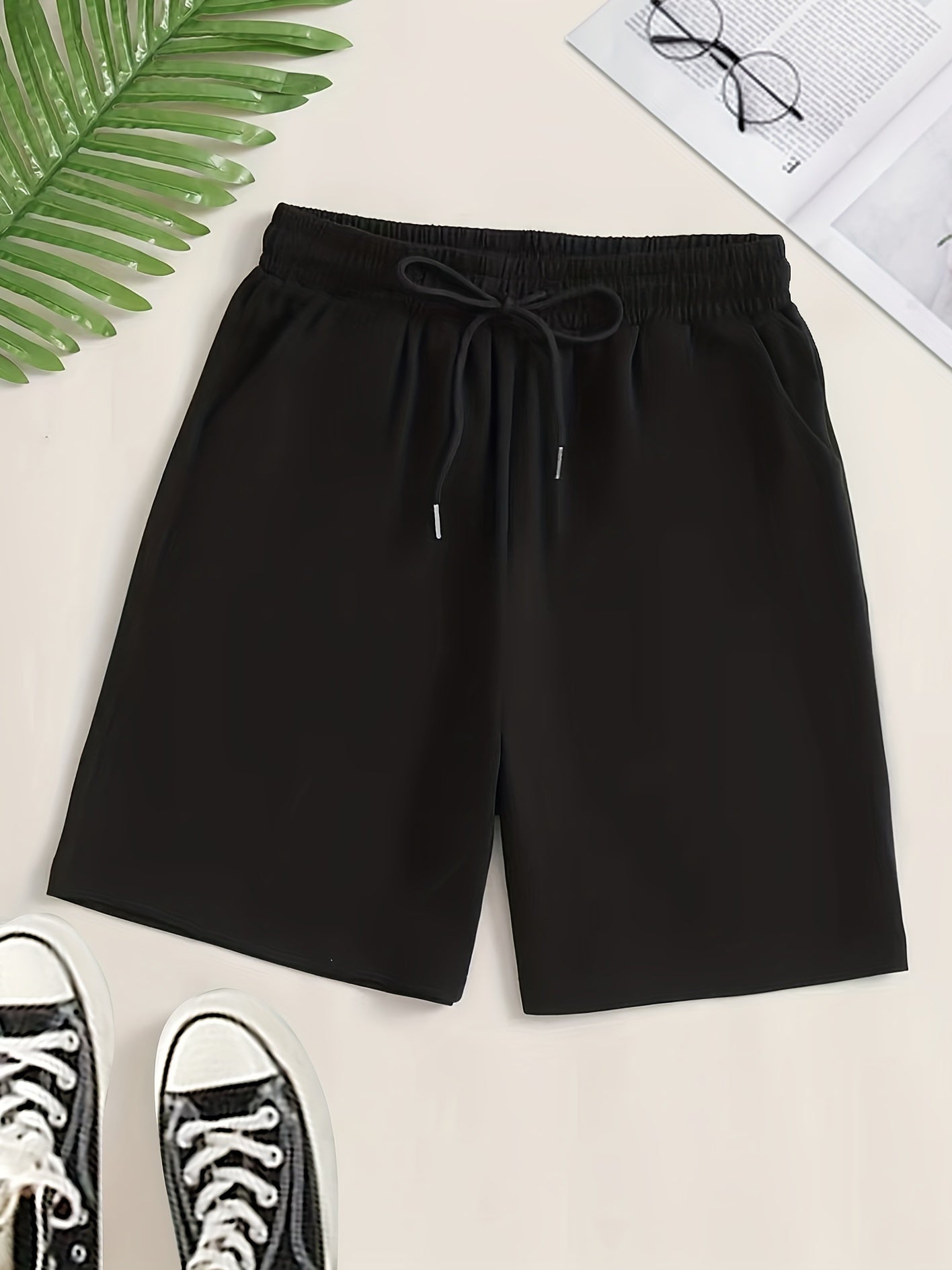 Casual Drawstring Shorts with Pockets