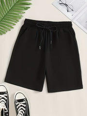 Casual Drawstring Shorts with Pockets