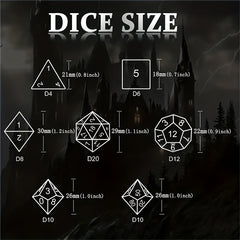 7pcs Resin Polyhedral Dice Set for RPG Board Game