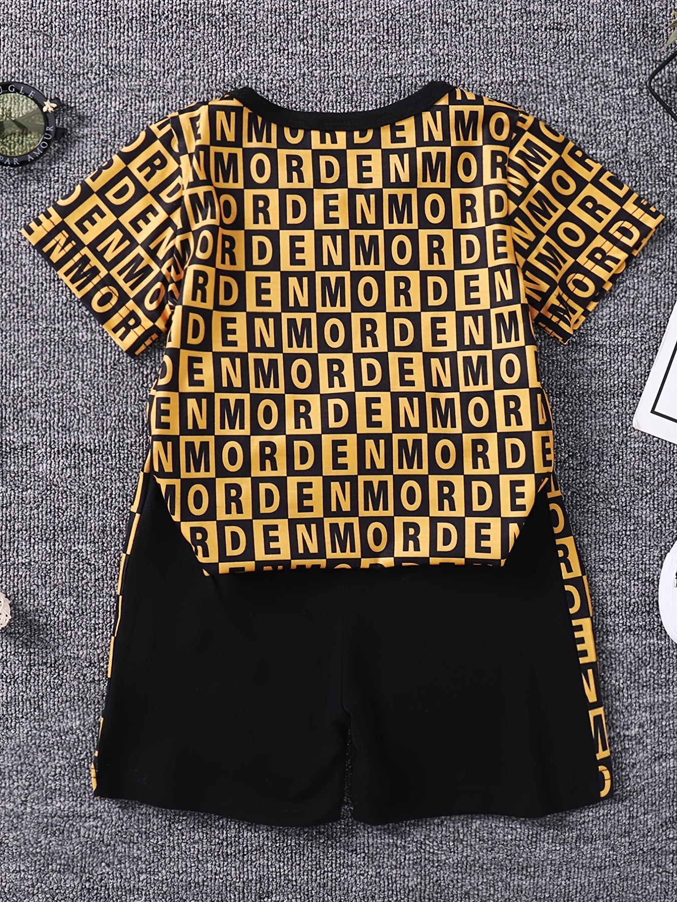 Toddler Boys Cotton T Shirt Matching Shorts Crew Neck Short Sleeve Tee Top Botto