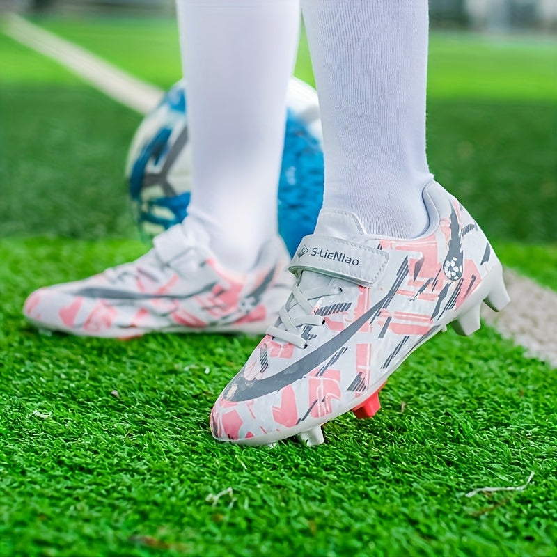 Boy's Non Slip Soccer Cleats with Spikes - Professional Outdoor Shoes
