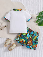 2pcs Baby Boys Polo Shirt & Shorts Set for Summer