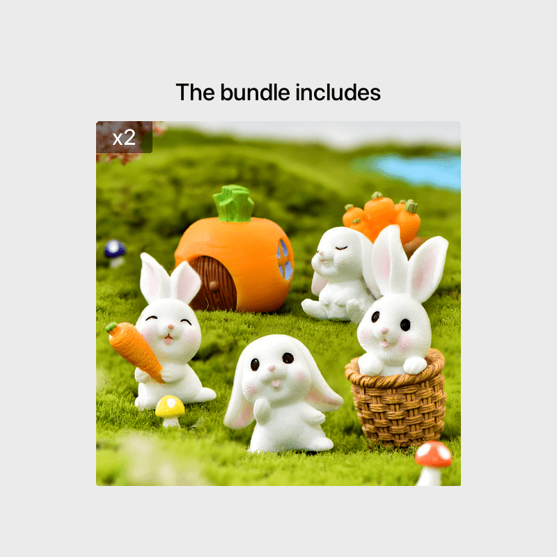 4pcs Little Rabbit Table Decoration Ornaments for Easter Party