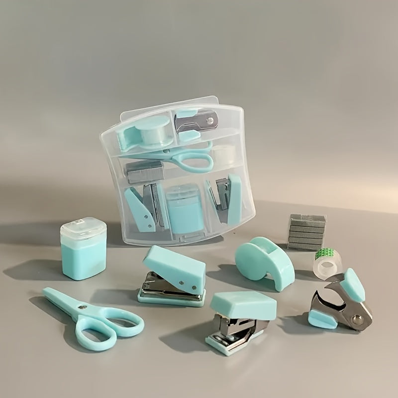 Macaron Stationery Set - Clear Plastic Box