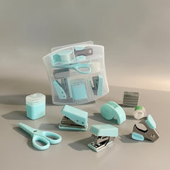 Macaron Stationery Set - Clear Plastic Box